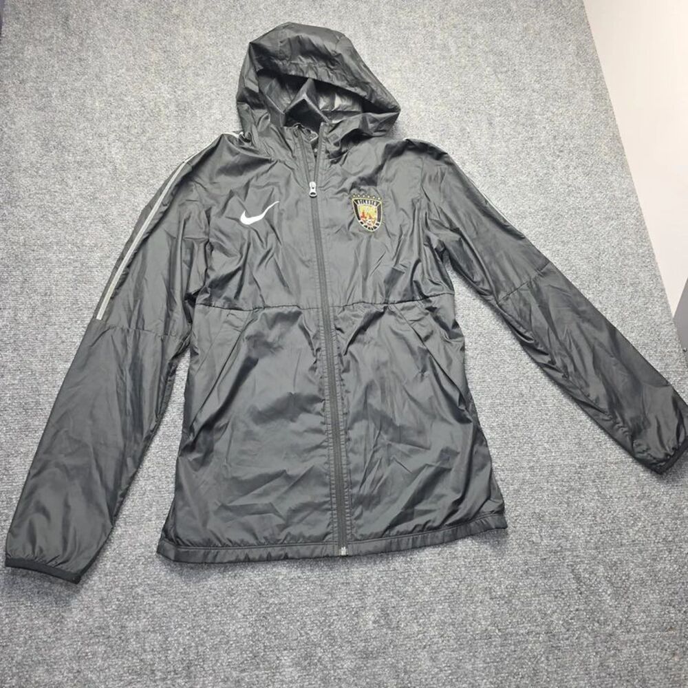 Atlanta Fire United Soccer Windbreaker Jacket Black Size Small